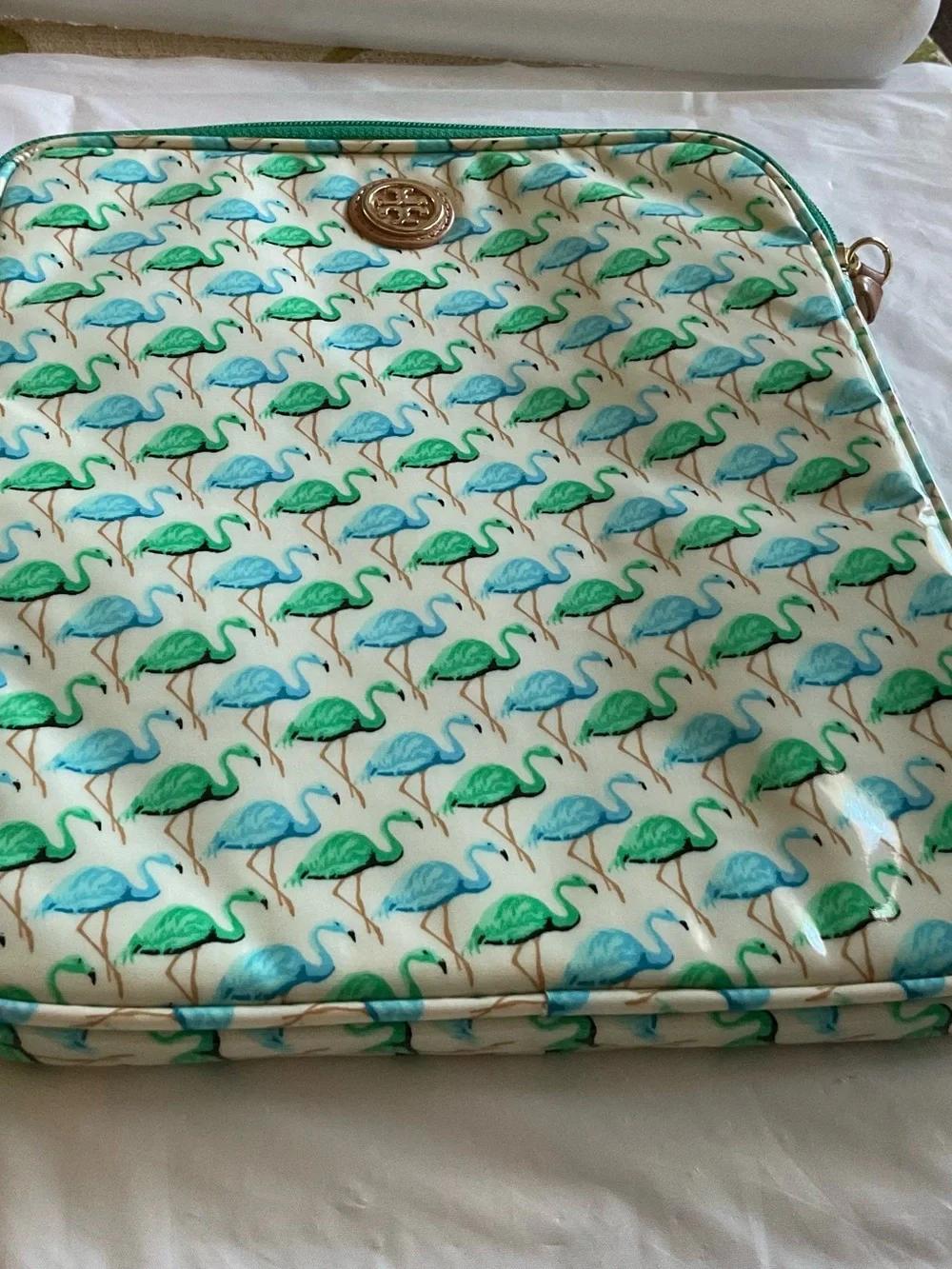 Tory Burch Flamingo Zippered Tablet/Ipad Sleeve Case